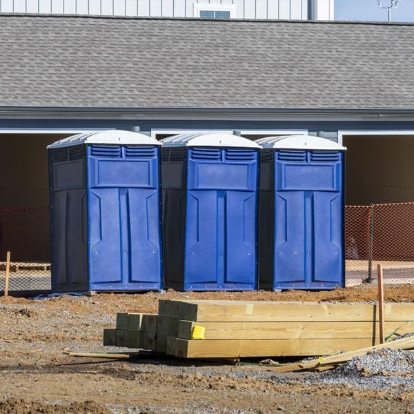 Heavy-duty construction site porta potty in Hattiesburg, Mississippi